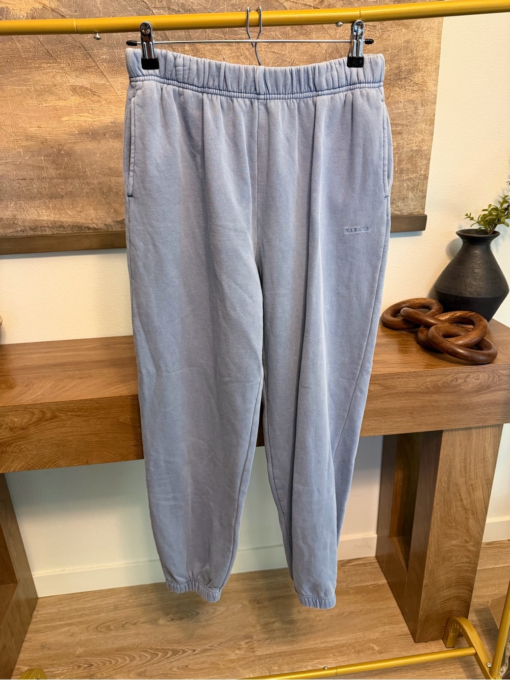 Garage light blue cotton sweatpants size P/S
